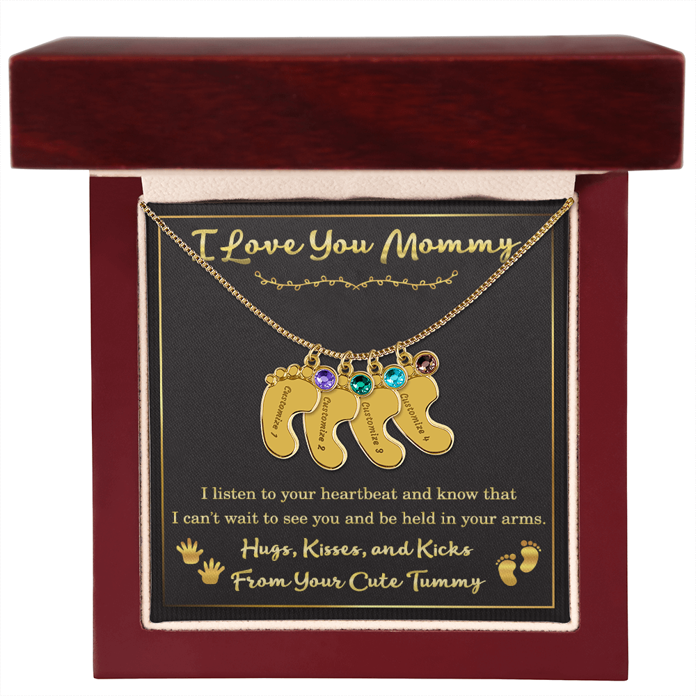 Personalized Mother’s Day Gift for Expecting Mom – Necklace from Tummy for New Mom – Gift for Women During Pregnancy