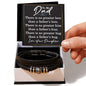 To My Dad Bracelet, Dad Christmas Gift, Inspirational Gifts for Father's Day from Son, Dad Gift from Daughter, No Greater Gift Than Father's Hug