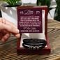 To My Lover Gift - Men's Leather and Stainless Steel Bracelet - Valentine's Day Gift for Him, Anniversary Gift for Husband