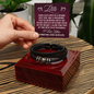 To My Lover Gift - Men's Leather and Stainless Steel Bracelet - Valentine's Day Gift for Him, Anniversary Gift for Husband
