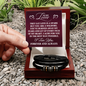 To My Lover Gift - Men's Leather and Stainless Steel Bracelet - Valentine's Day Gift for Him, Anniversary Gift for Husband