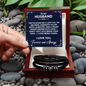 "To My Husband" Leather & Stainless Steel Bracelet - "Forever & Always" Husband Gift - "I Love Being Yours" Message Card