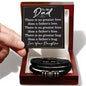 To My Dad Bracelet, Dad Christmas Gift, Inspirational Gifts for Father's Day from Son, Dad Gift from Daughter, No Greater Gift Than Father's Hug