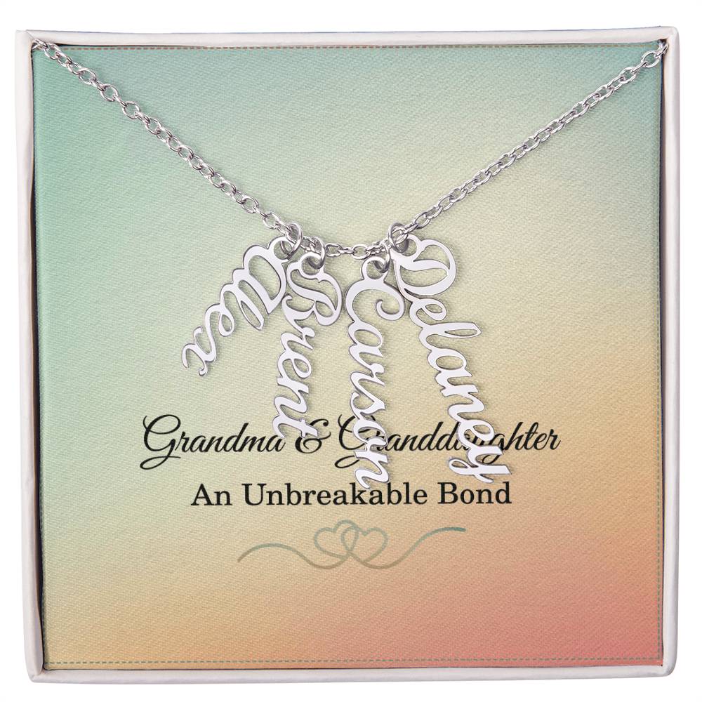 Grandma Custom Names Necklace Grandmother Necklace from Granddaughter Gifts for Grandma Christmas Gift Grandma Birthday Gift Grandma Mothers Day Gift