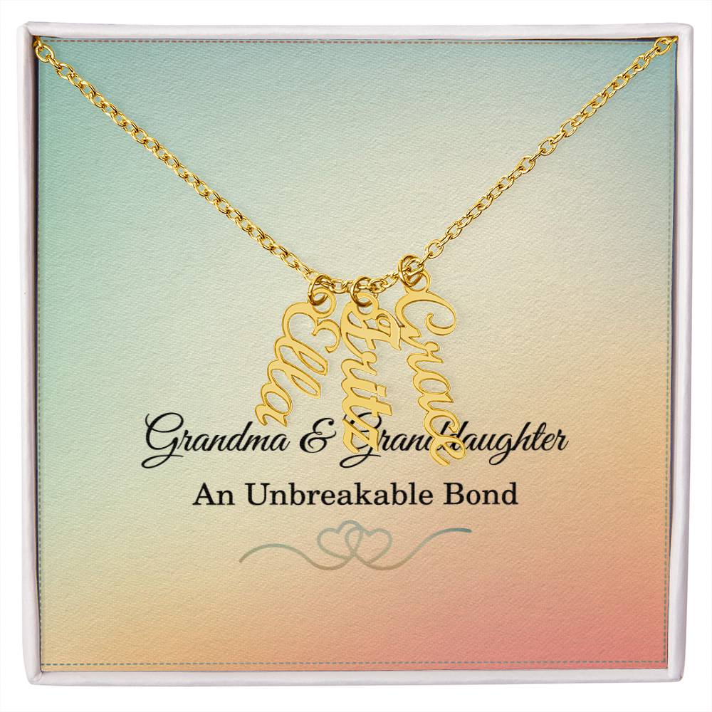Grandma Custom Names Necklace Grandmother Necklace from Granddaughter Gifts for Grandma Christmas Gift Grandma Birthday Gift Grandma Mothers Day Gift