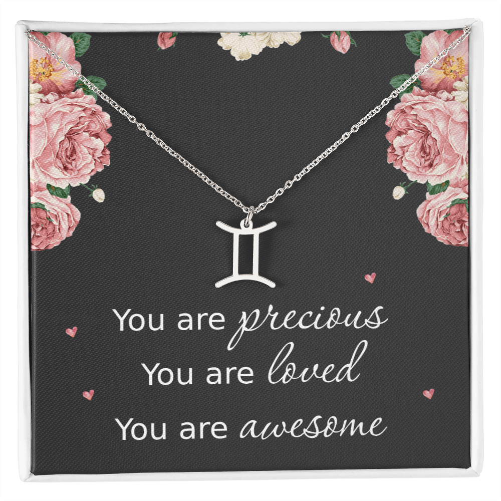 Necklace for Daughters with Message Card Christmas Gifts for Granddaughters Pisces Necklace Zodiac Necklaces All Signs