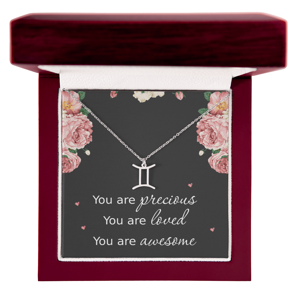 Necklace for Daughters with Message Card Christmas Gifts for Granddaughters Pisces Necklace Zodiac Necklaces All Signs
