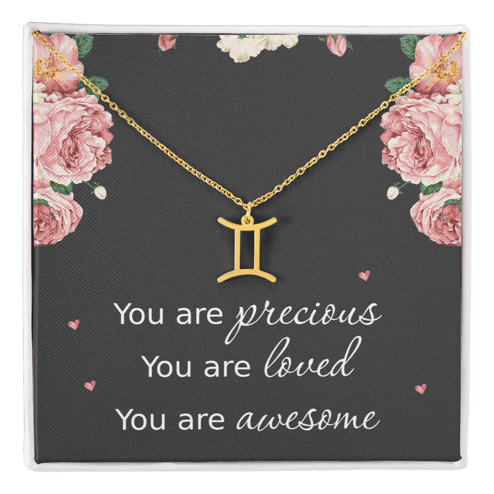 Necklace for Daughters with Message Card Christmas Gifts for Granddaughters Pisces Necklace Zodiac Necklaces All Signs
