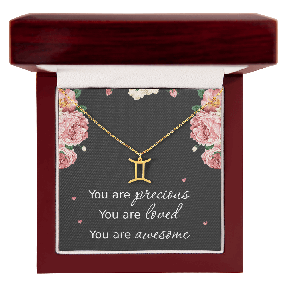 Necklace for Daughters with Message Card Christmas Gifts for Granddaughters Pisces Necklace Zodiac Necklaces All Signs