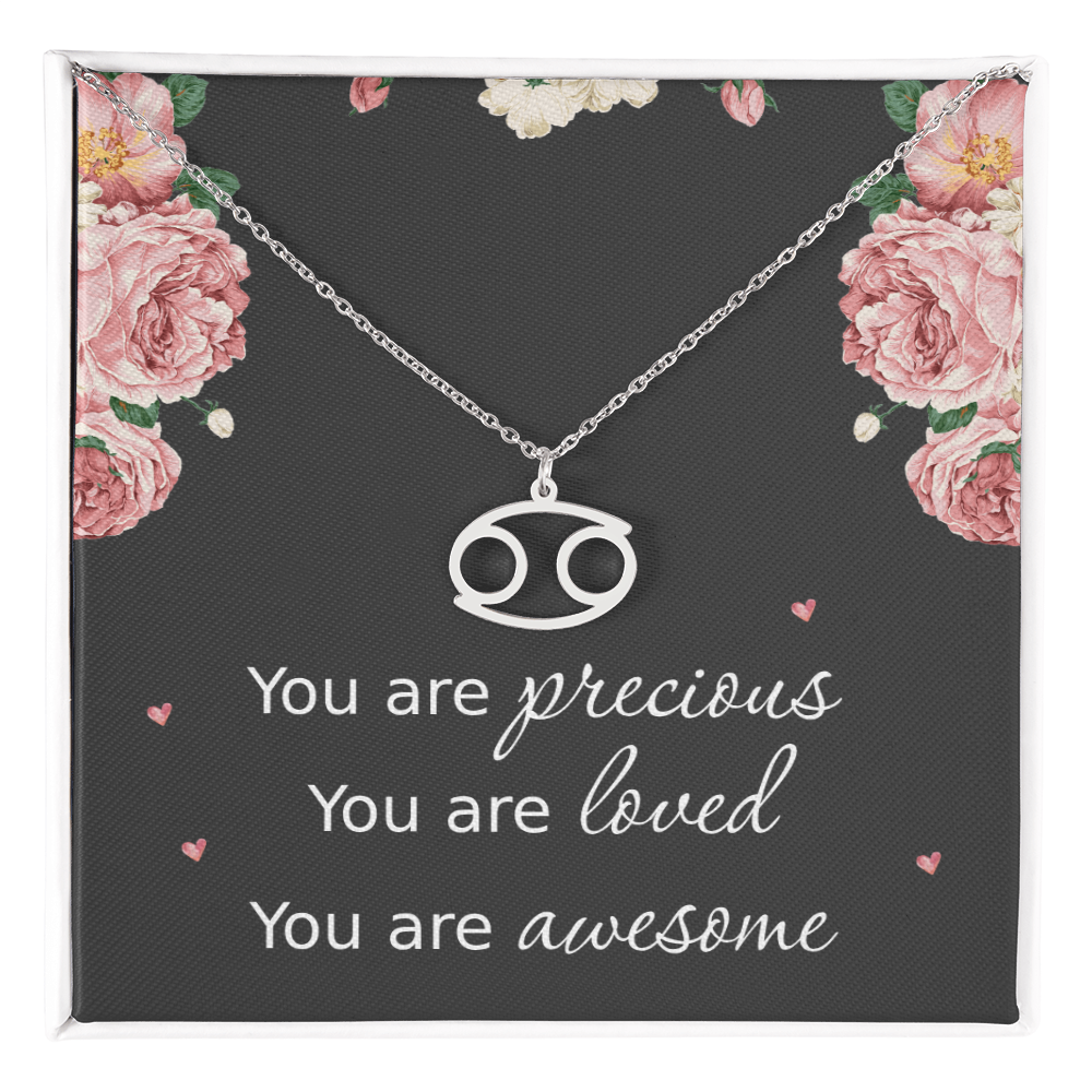 Necklace for Daughters with Message Card Christmas Gifts for Granddaughters Pisces Necklace Zodiac Necklaces All Signs