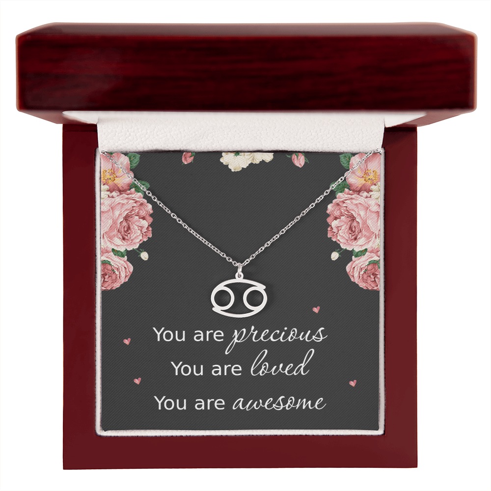 Necklace for Daughters with Message Card Christmas Gifts for Granddaughters Pisces Necklace Zodiac Necklaces All Signs