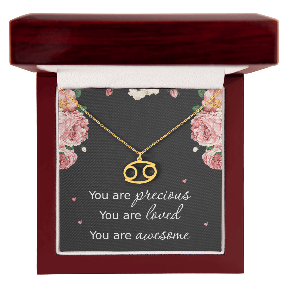 Necklace for Daughters with Message Card Christmas Gifts for Granddaughters Pisces Necklace Zodiac Necklaces All Signs