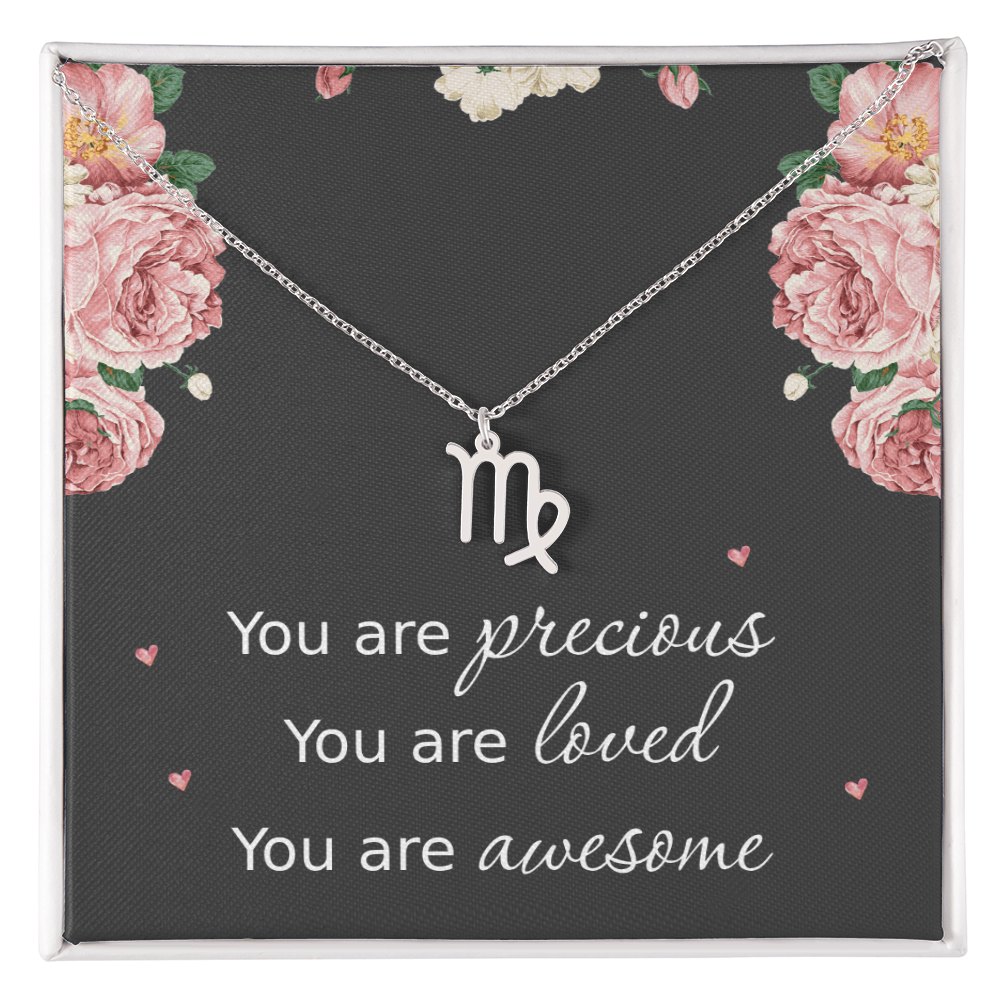 Necklace for Daughters with Message Card Christmas Gifts for Granddaughters Pisces Necklace Zodiac Necklaces All Signs