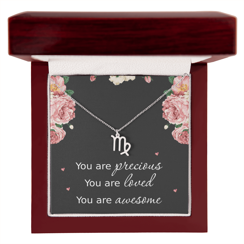 Necklace for Daughters with Message Card Christmas Gifts for Granddaughters Pisces Necklace Zodiac Necklaces All Signs