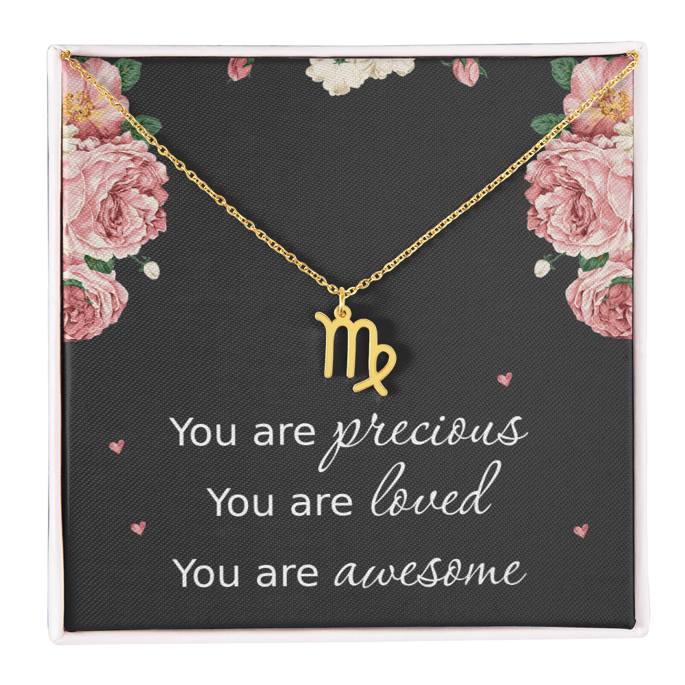 Necklace for Daughters with Message Card Christmas Gifts for Granddaughters Pisces Necklace Zodiac Necklaces All Signs