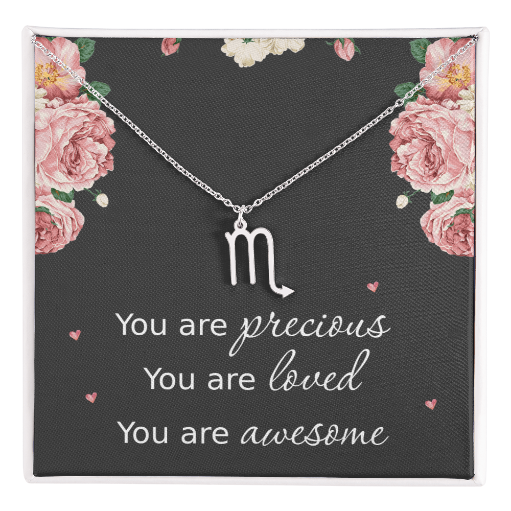 Necklace for Daughters with Message Card Christmas Gifts for Granddaughters Pisces Necklace Zodiac Necklaces All Signs