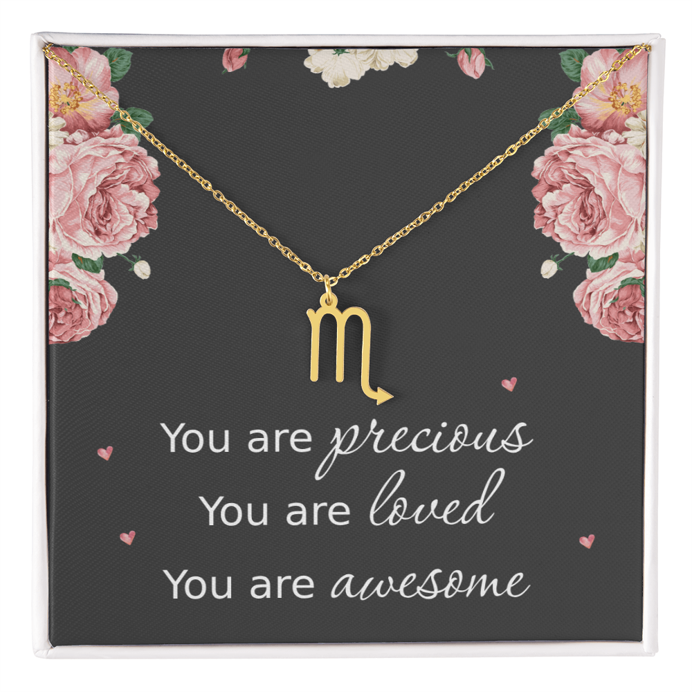 Necklace for Daughters with Message Card Christmas Gifts for Granddaughters Pisces Necklace Zodiac Necklaces All Signs