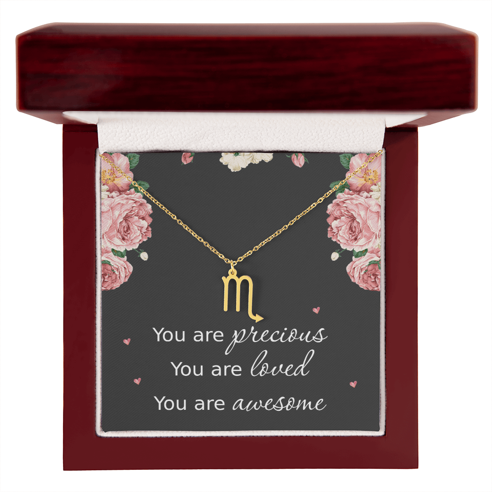 Necklace for Daughters with Message Card Christmas Gifts for Granddaughters Pisces Necklace Zodiac Necklaces All Signs