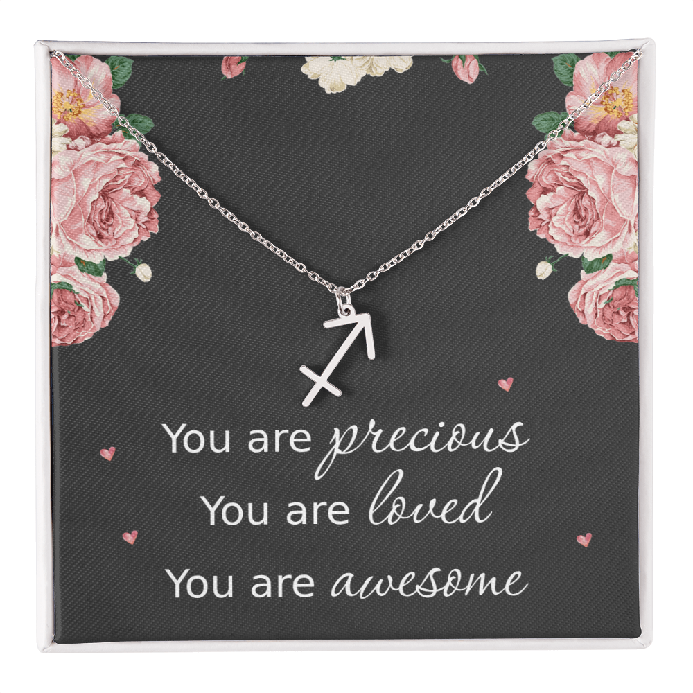 Necklace for Daughters with Message Card Christmas Gifts for Granddaughters Pisces Necklace Zodiac Necklaces All Signs