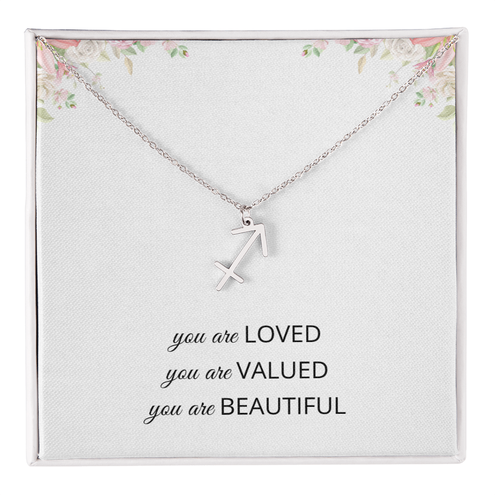 Necklace Gifts for Women Affirmation Birthday Gift for Daughter Granddaughter Christmas Gift Mantra Necklace Niece Gift Virgo Sagittarius Zodiac Gifts All Signs