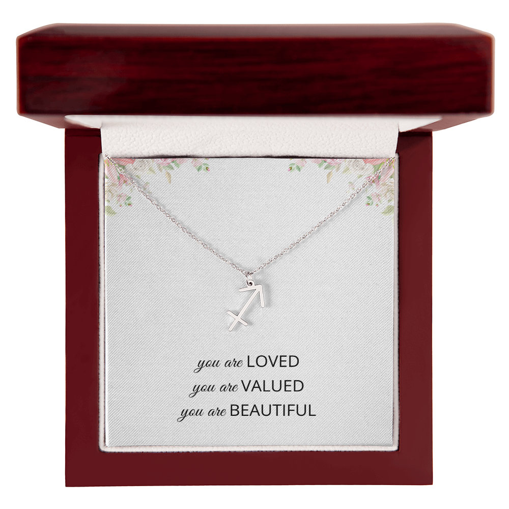 Necklace Gifts for Women Affirmation Birthday Gift for Daughter Granddaughter Christmas Gift Mantra Necklace Niece Gift Virgo Sagittarius Zodiac Gifts All Signs