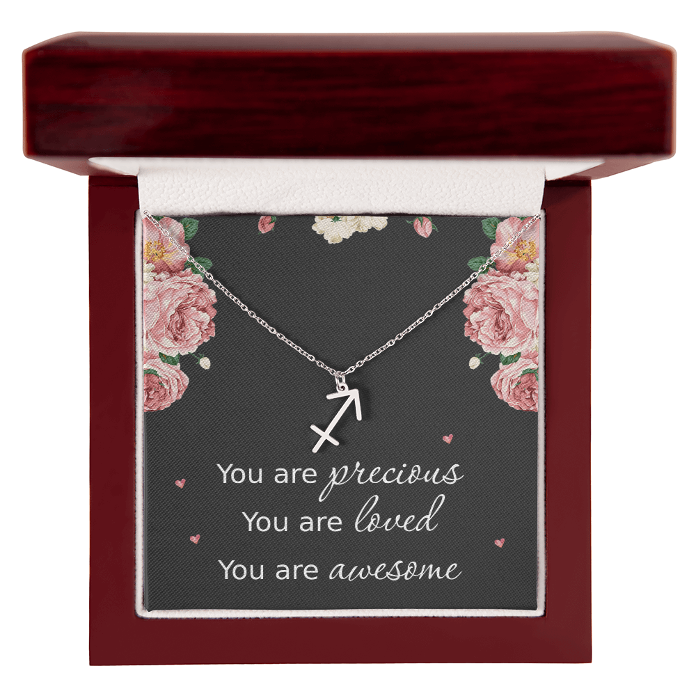 Necklace for Daughters with Message Card Christmas Gifts for Granddaughters Pisces Necklace Zodiac Necklaces All Signs