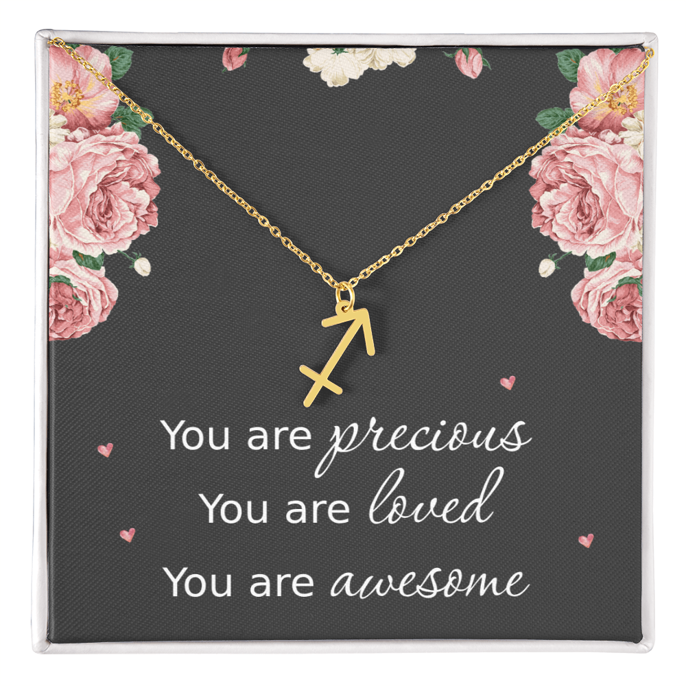 Necklace for Daughters with Message Card Christmas Gifts for Granddaughters Pisces Necklace Zodiac Necklaces All Signs