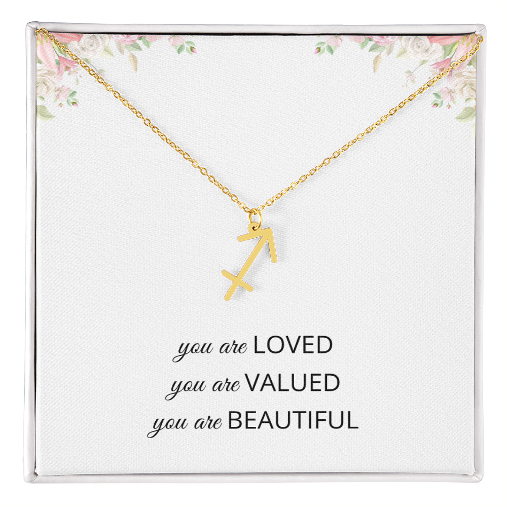 Necklace Gifts for Women Affirmation Birthday Gift for Daughter Granddaughter Christmas Gift Mantra Necklace Niece Gift Virgo Sagittarius Zodiac Gifts All Signs
