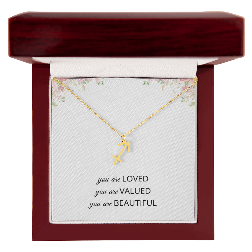 Necklace Gifts for Women Affirmation Birthday Gift for Daughter Granddaughter Christmas Gift Mantra Necklace Niece Gift Virgo Sagittarius Zodiac Gifts All Signs