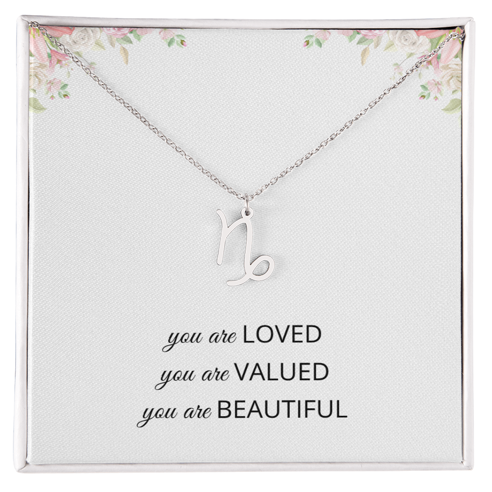 Necklace Gifts for Women Affirmation Birthday Gift for Daughter Granddaughter Christmas Gift Mantra Necklace Niece Gift Virgo Sagittarius Zodiac Gifts All Signs