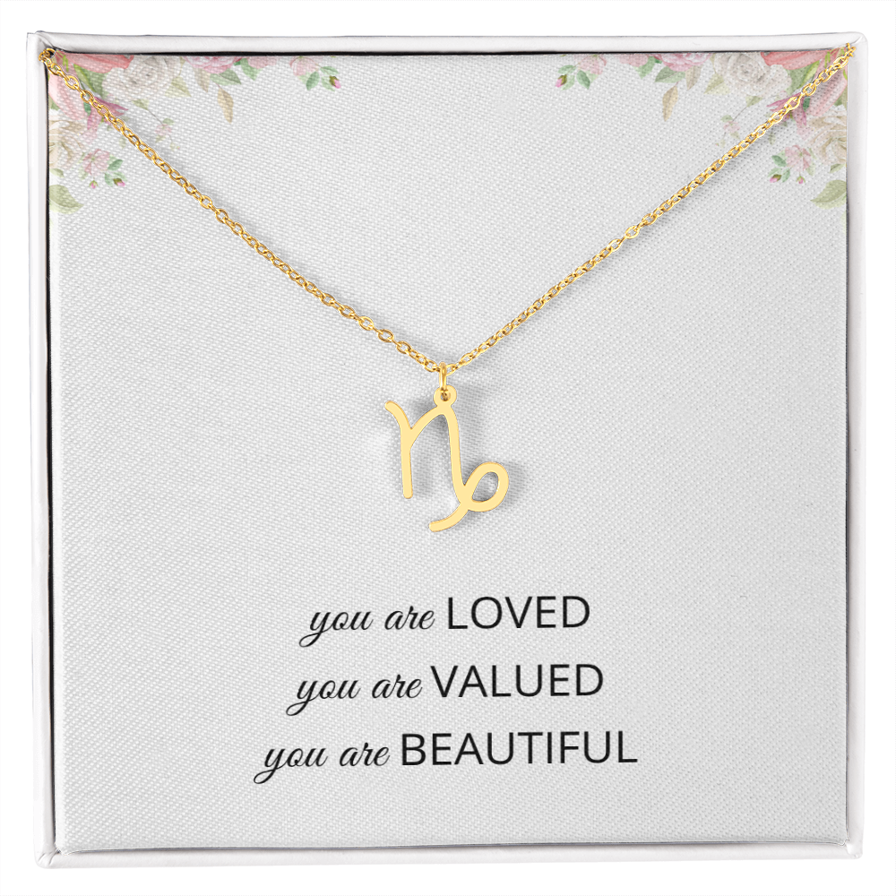 Necklace Gifts for Women Affirmation Birthday Gift for Daughter Granddaughter Christmas Gift Mantra Necklace Niece Gift Virgo Sagittarius Zodiac Gifts All Signs