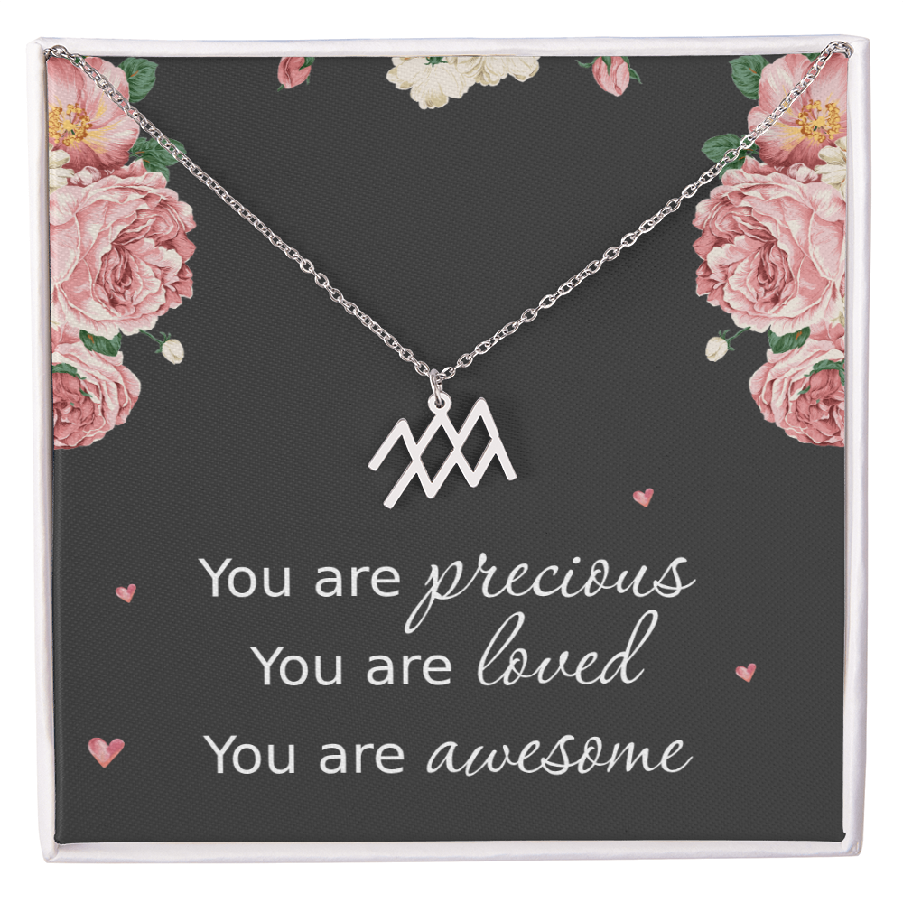 Necklace for Daughters with Message Card Christmas Gifts for Granddaughters Pisces Necklace Zodiac Necklaces All Signs