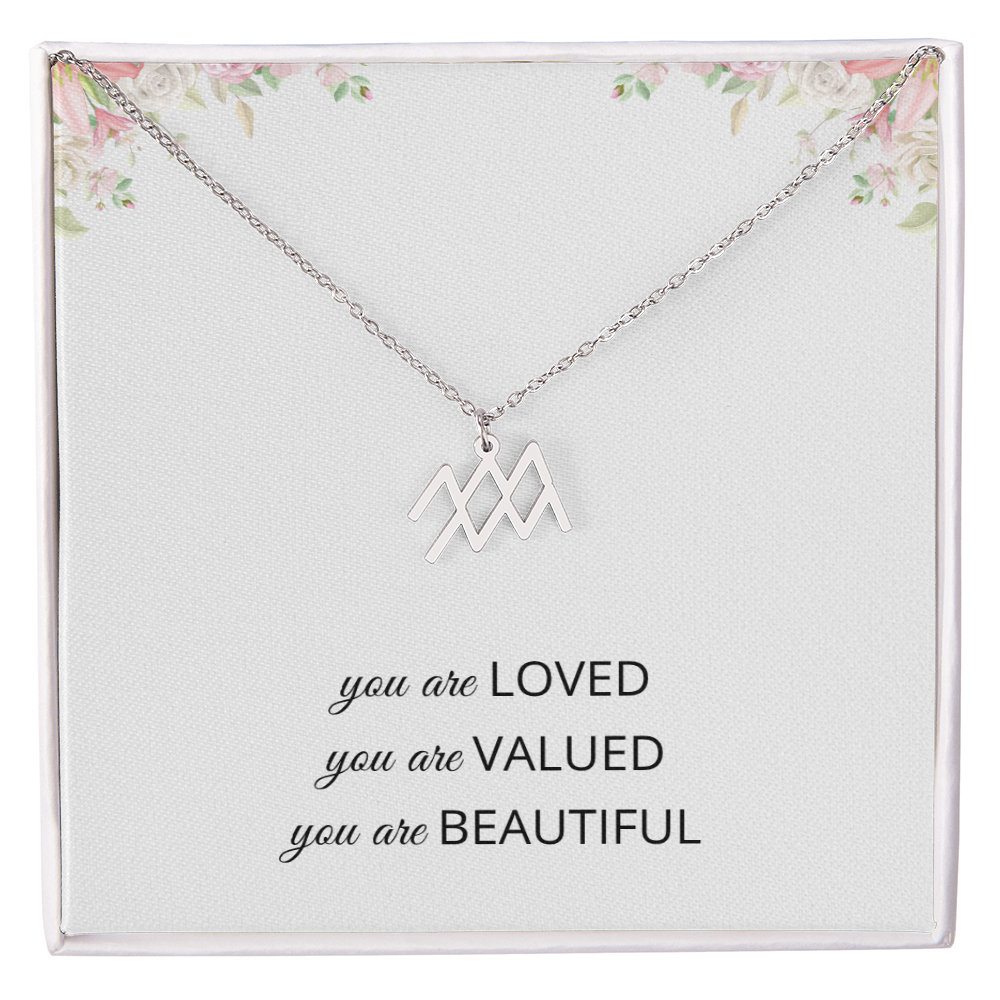 Necklace Gifts for Women Affirmation Birthday Gift for Daughter Granddaughter Christmas Gift Mantra Necklace Niece Gift Virgo Sagittarius Zodiac Gifts All Signs