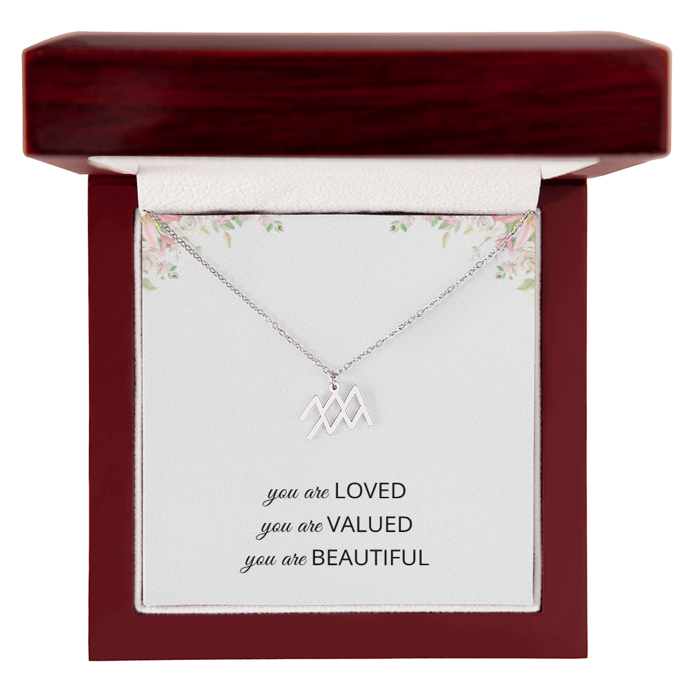 Necklace Gifts for Women Affirmation Birthday Gift for Daughter Granddaughter Christmas Gift Mantra Necklace Niece Gift Virgo Sagittarius Zodiac Gifts All Signs