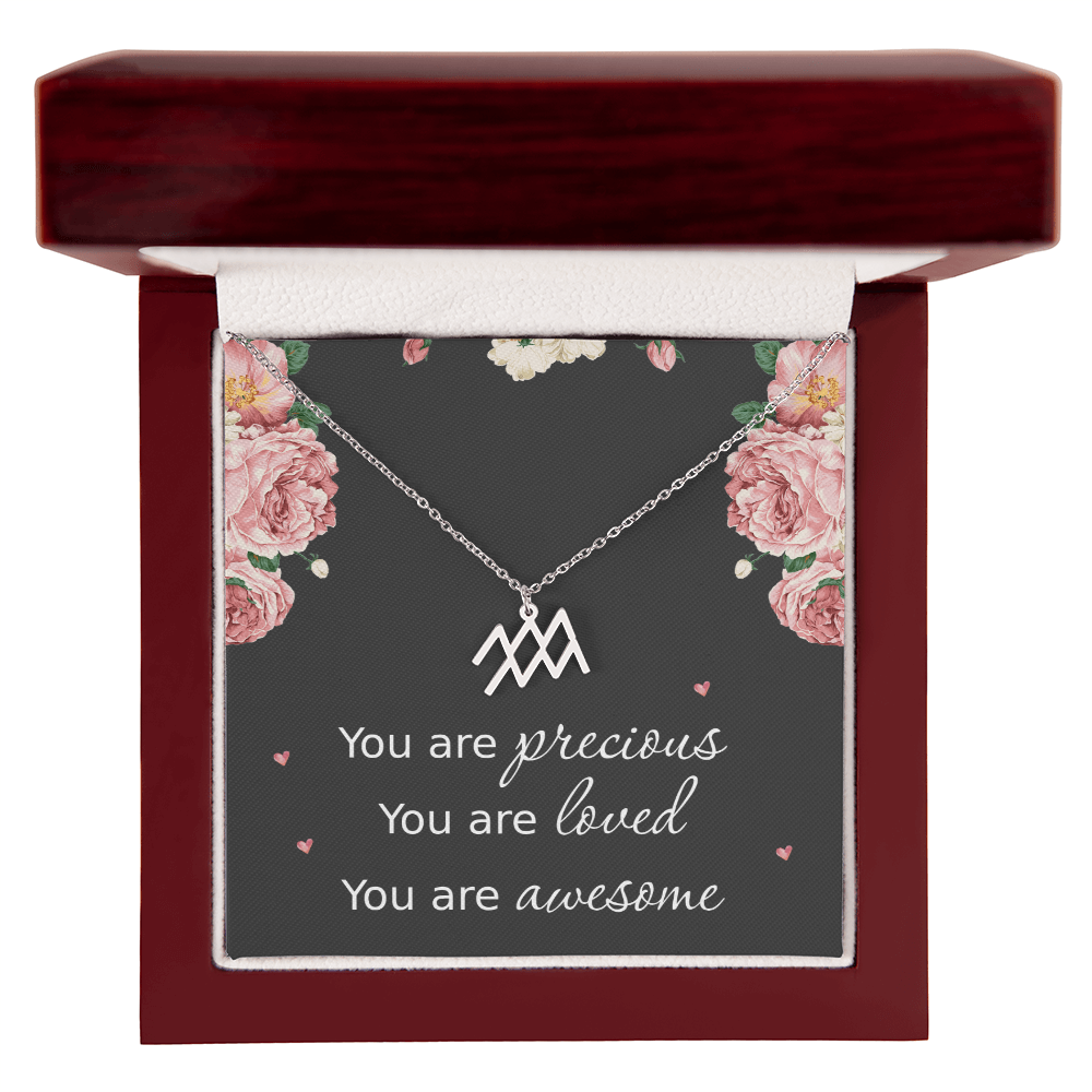 Necklace for Daughters with Message Card Christmas Gifts for Granddaughters Pisces Necklace Zodiac Necklaces All Signs