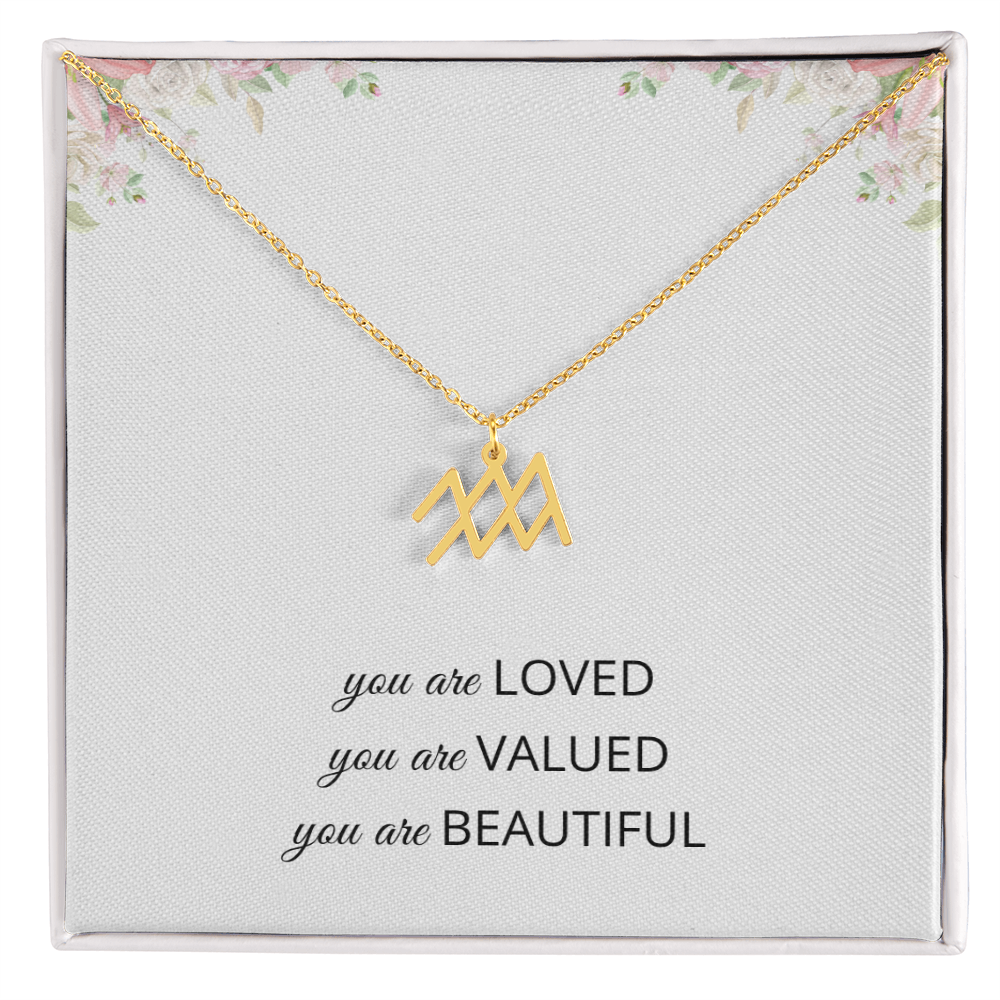 Necklace Gifts for Women Affirmation Birthday Gift for Daughter Granddaughter Christmas Gift Mantra Necklace Niece Gift Virgo Sagittarius Zodiac Gifts All Signs