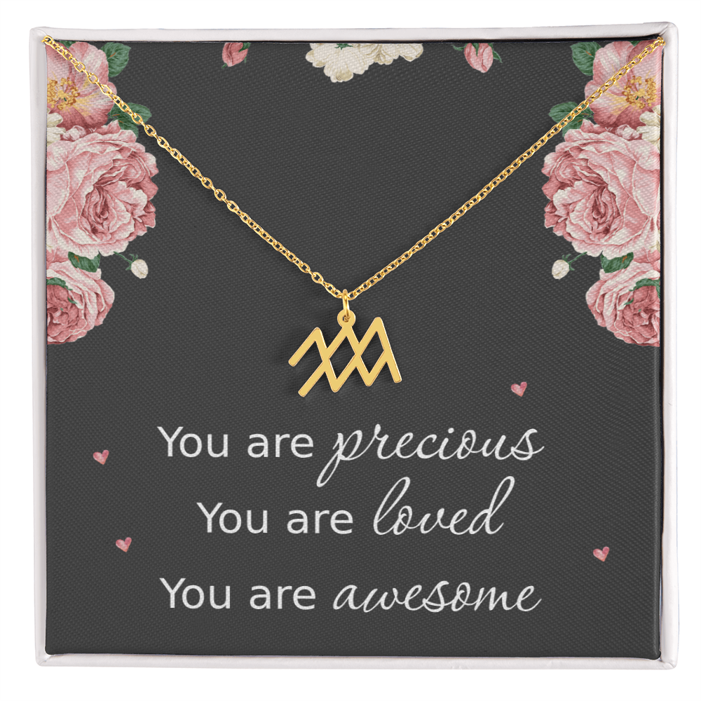 Necklace for Daughters with Message Card Christmas Gifts for Granddaughters Pisces Necklace Zodiac Necklaces All Signs