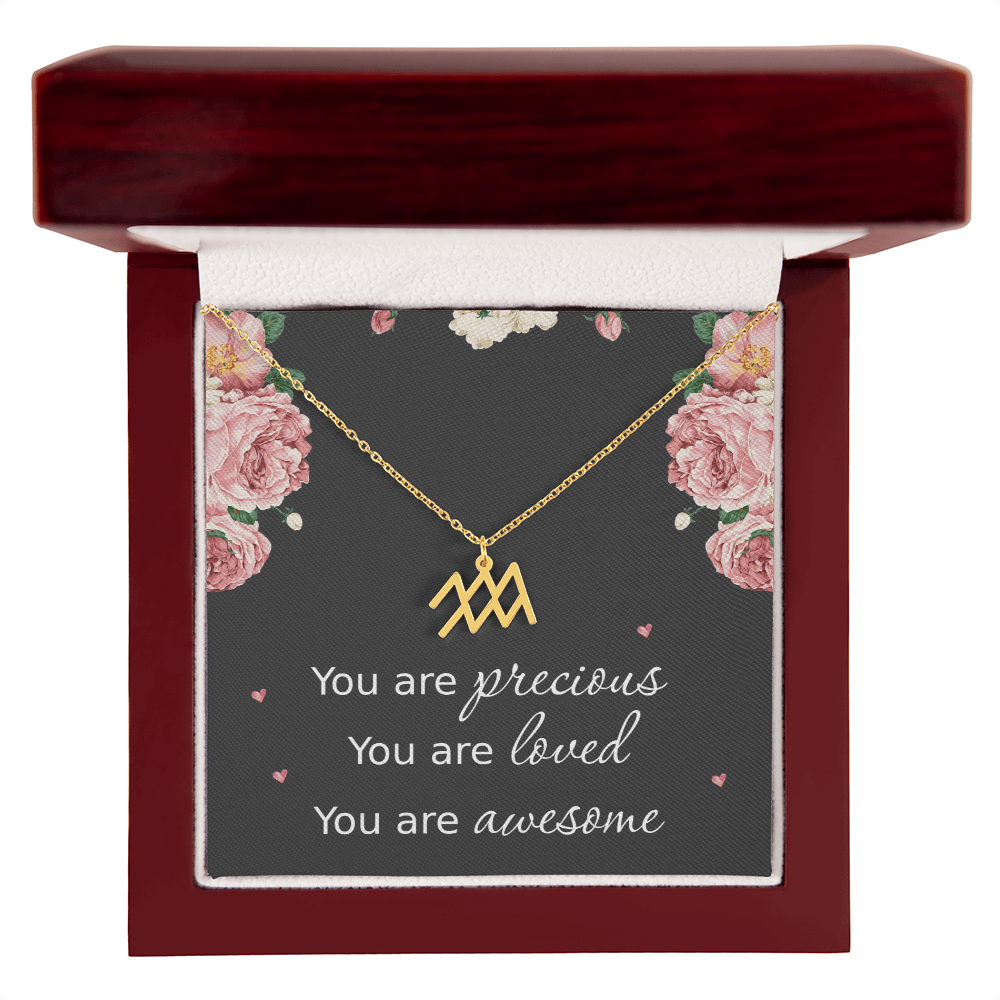 Necklace for Daughters with Message Card Christmas Gifts for Granddaughters Pisces Necklace Zodiac Necklaces All Signs