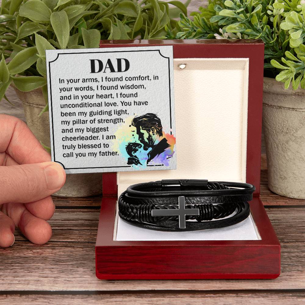 To My Father - Men's Cross Bracelet