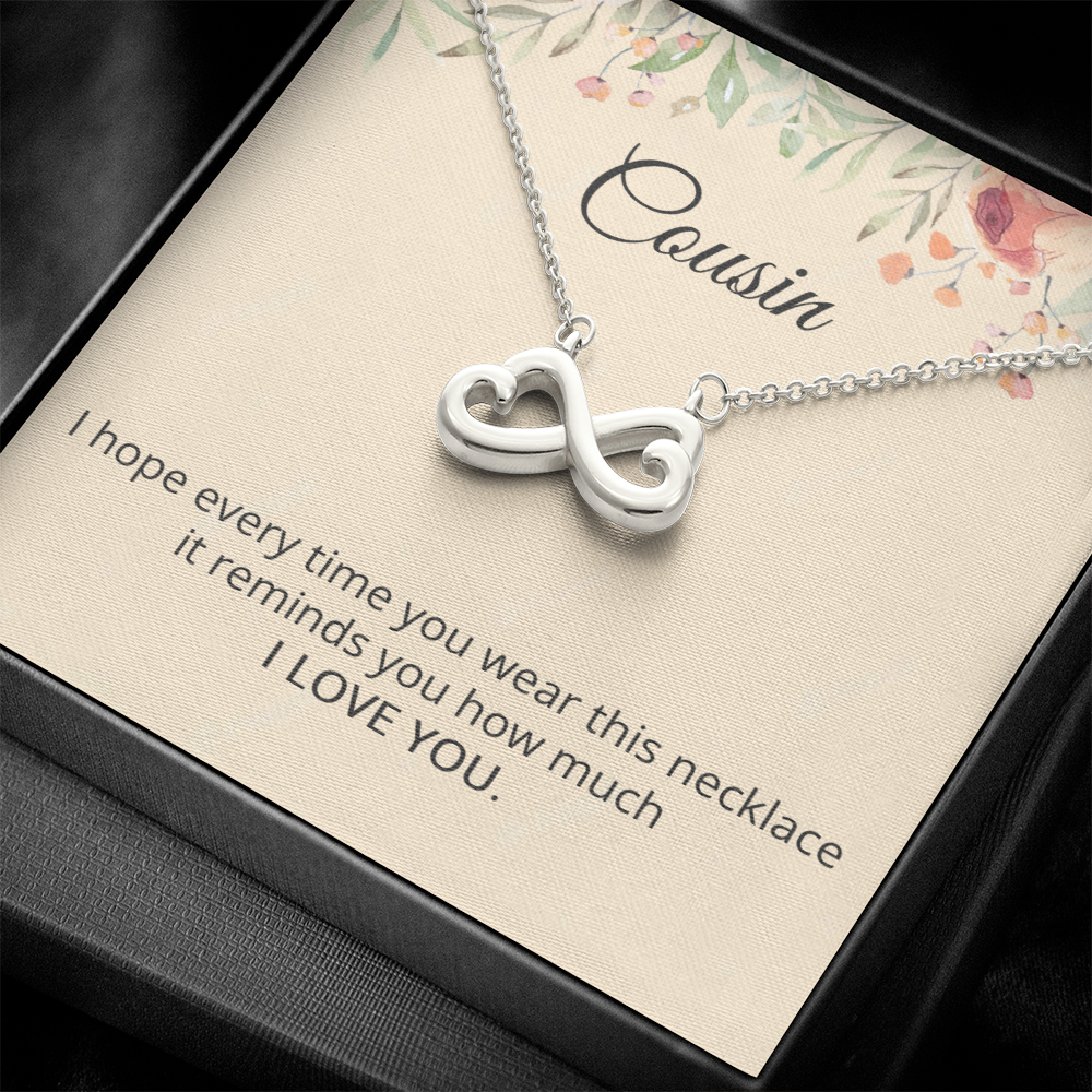 Cousin Necklace Cousin Birthday Gift Reminds You I Love You Cousin Christmas Gift for Her Heart Love Pendant