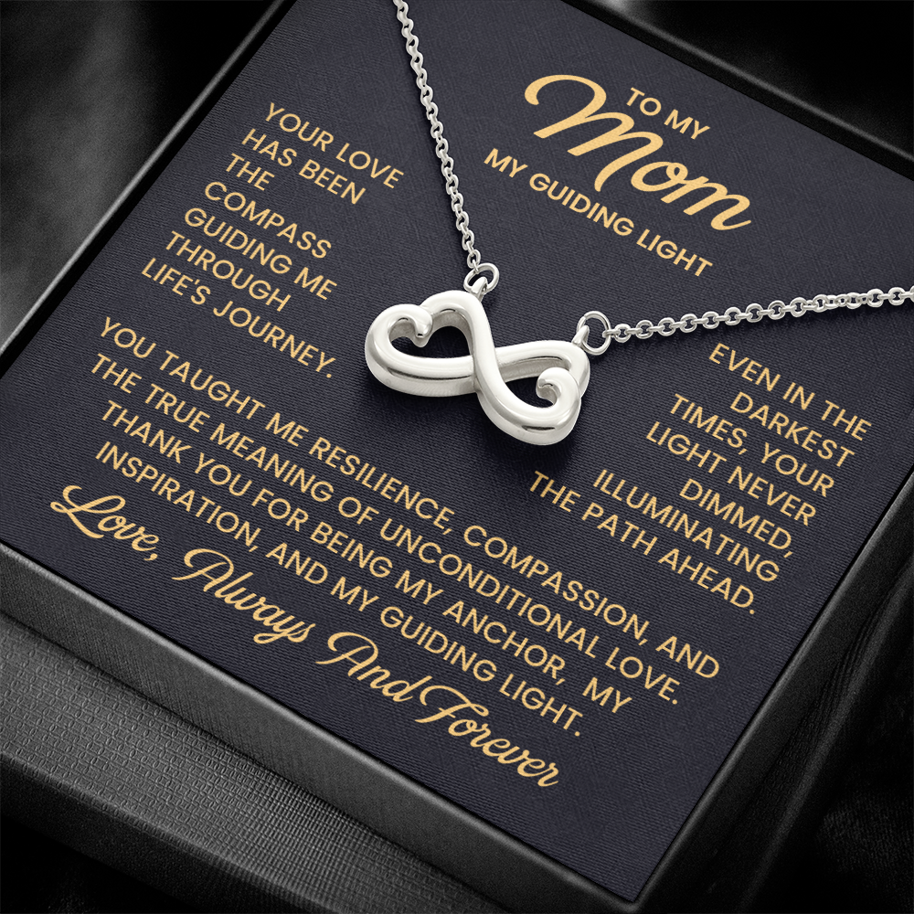 Mom Infinity Necklace – Thank You Mother's Day Gift from Son - To My Loving Mom Necklace