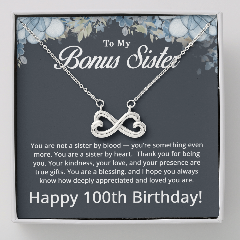 100th Birthday Gifts for Bonus Sister - To My Bonus Sister Necklace