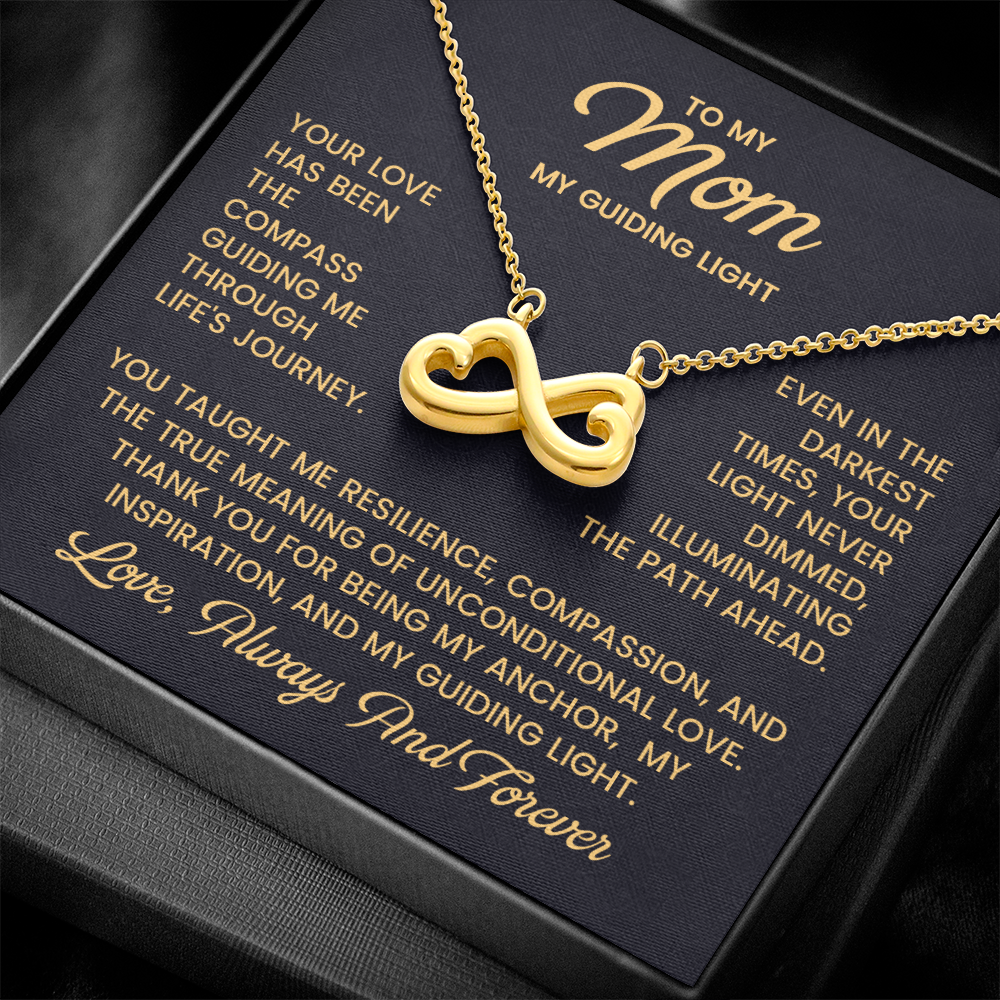Mom Infinity Necklace – Thank You Mother's Day Gift from Son - To My Loving Mom Necklace