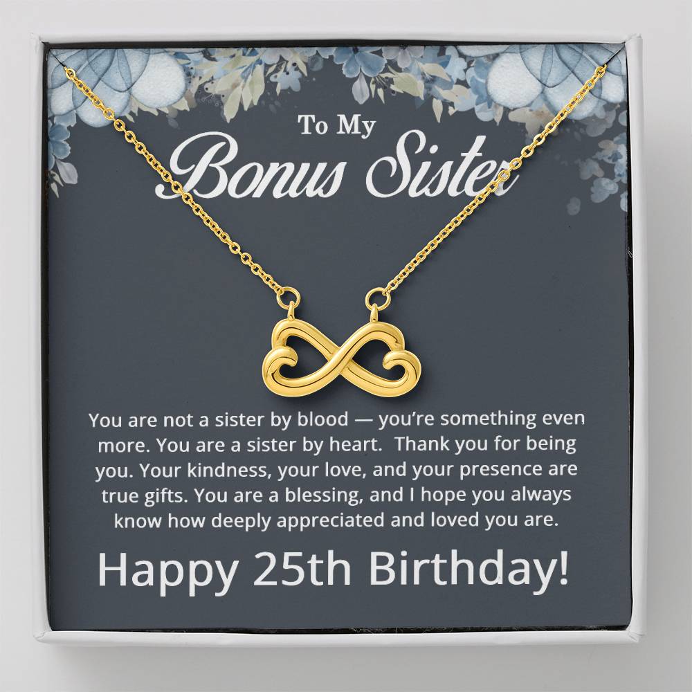 25th Birthday Gifts for Bonus Sister - To My Bonus Sister Necklace