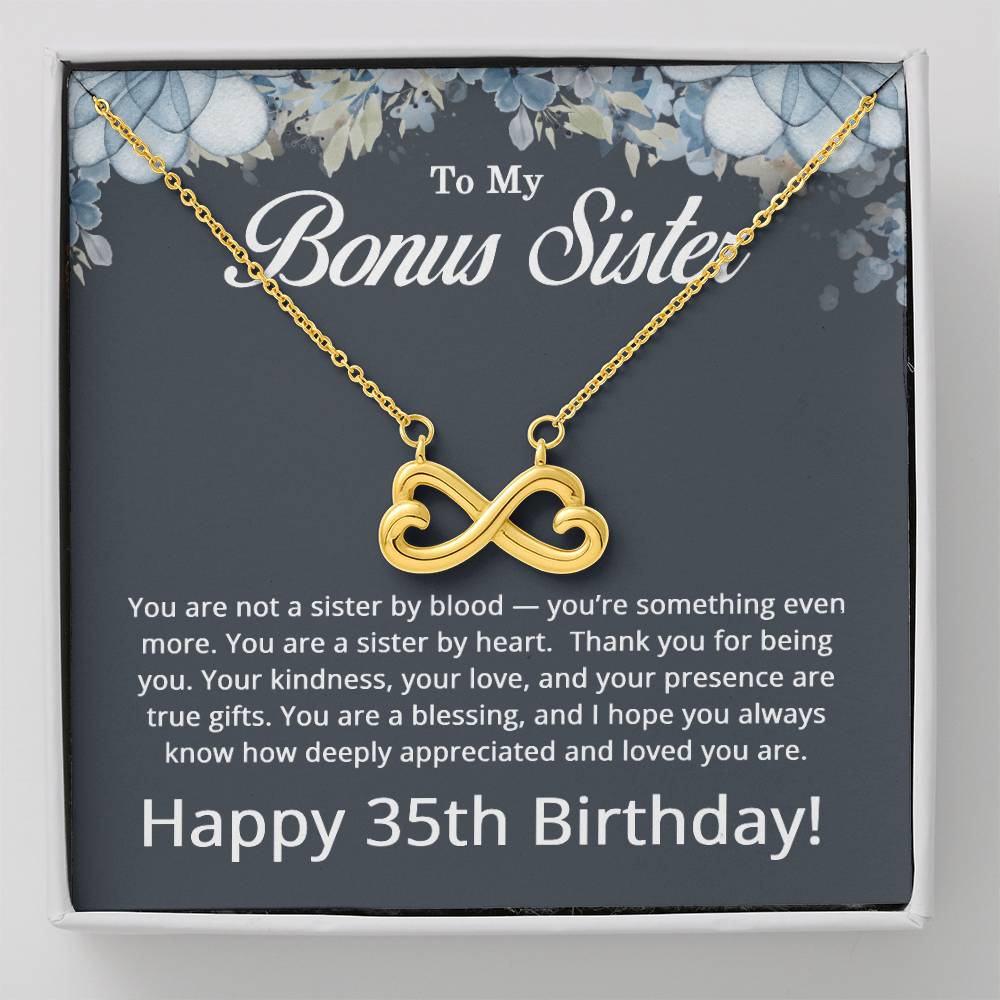35th Birthday Gifts for Bonus Sister - To My Bonus Sister Necklace