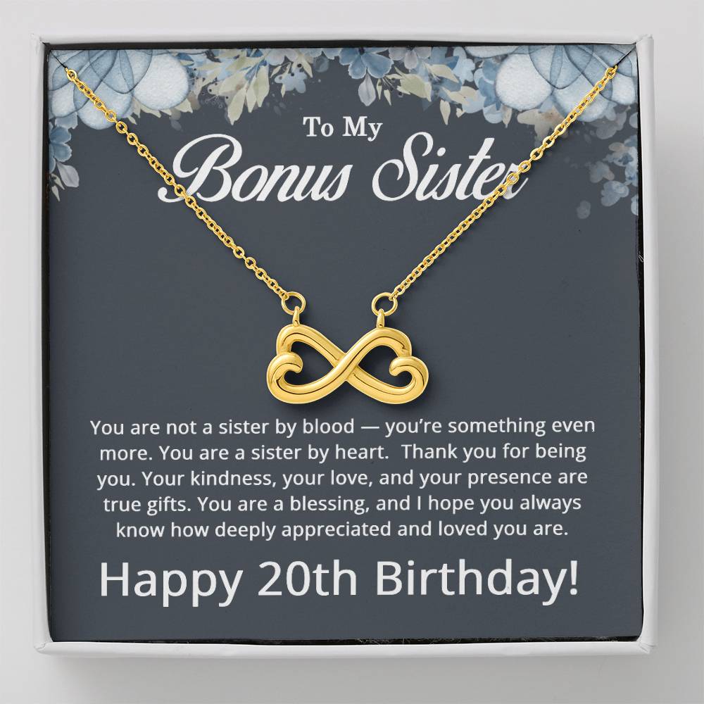 20th Birthday Gifts for Bonus Sister - To My Bonus Sister Necklace