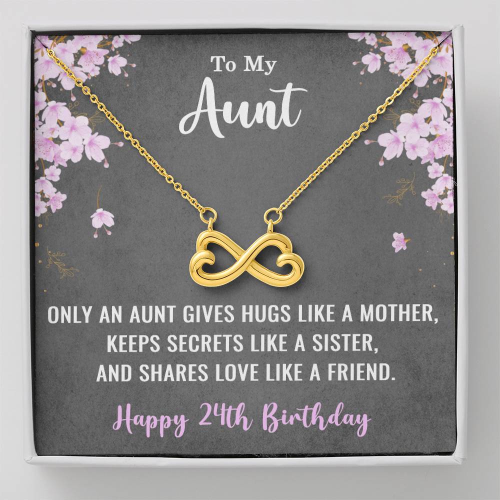 To My Aunt Necklace for Her 24th Birthday 24 Years Old Birthday