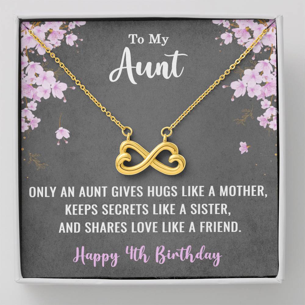 To My Aunt Necklace for Her 4th Birthday 4 Years Old Birthday