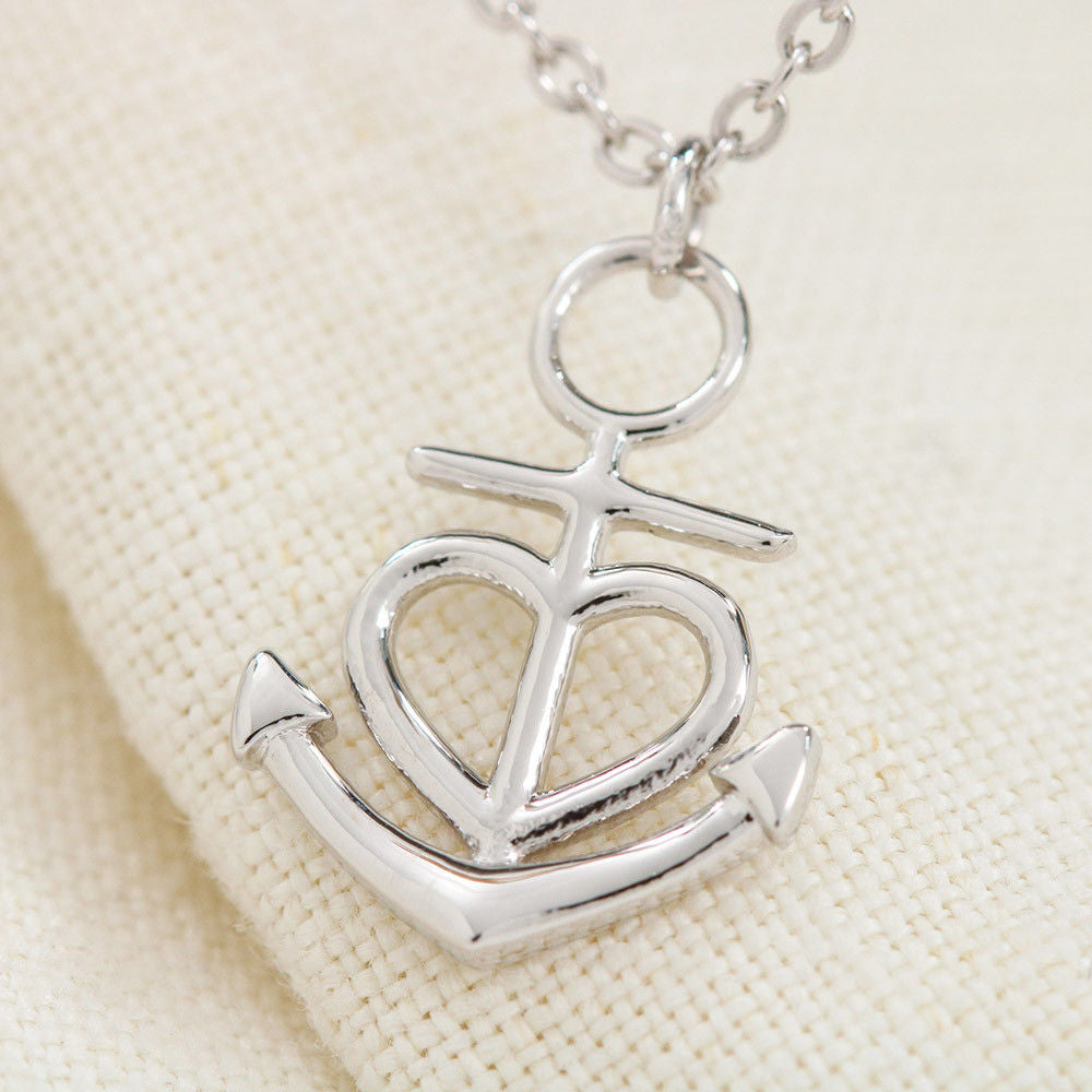 To My Anchor Necklace With Loving Message Gift For Wife Husband or Loved One Motivational Inspirational