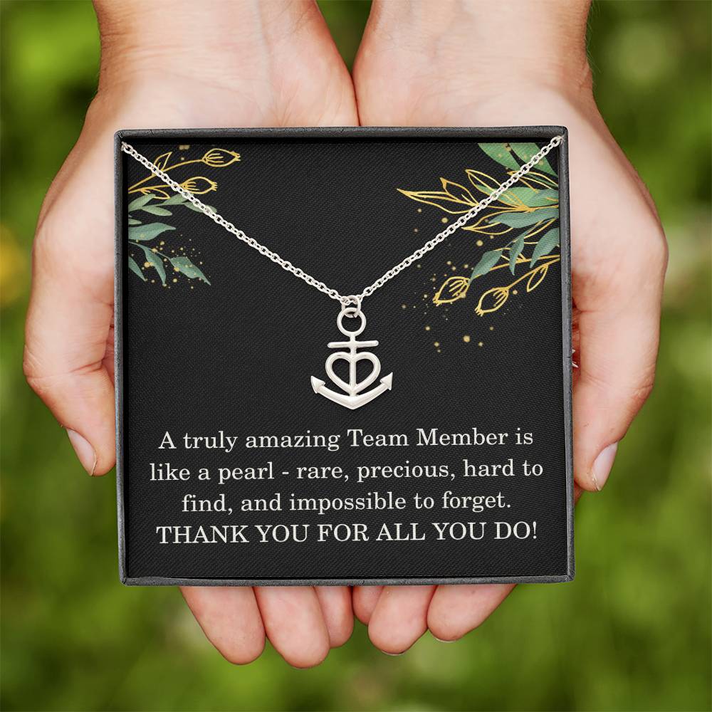 Team Member Christmas Gift Coworker Necklace Colleague Appreciation Gift Work Gift Exchange Christmas Gift